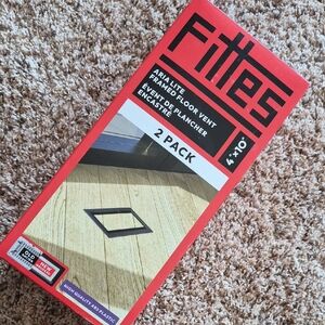 Fittes Black Floor Vent 2 Pack, 4x10, New